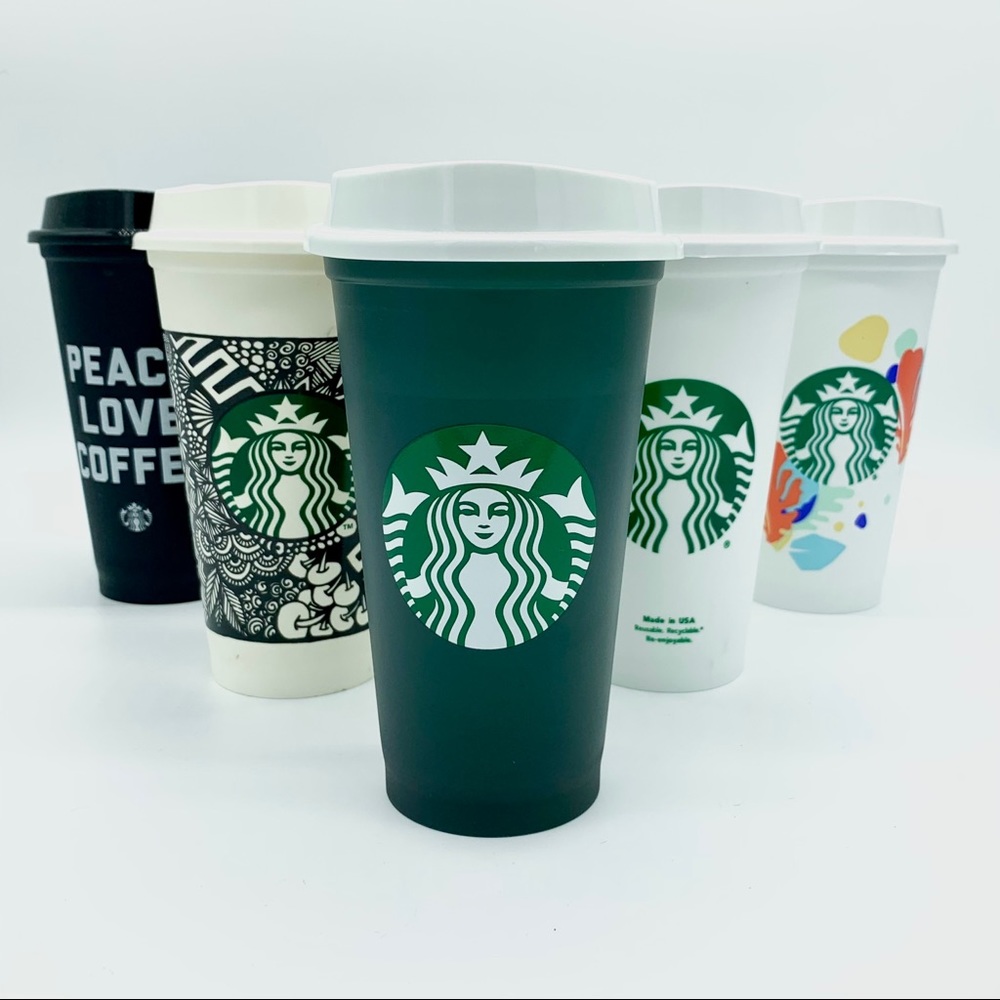Lot Of 5 Starbucks16oz Reusable and Recyclable